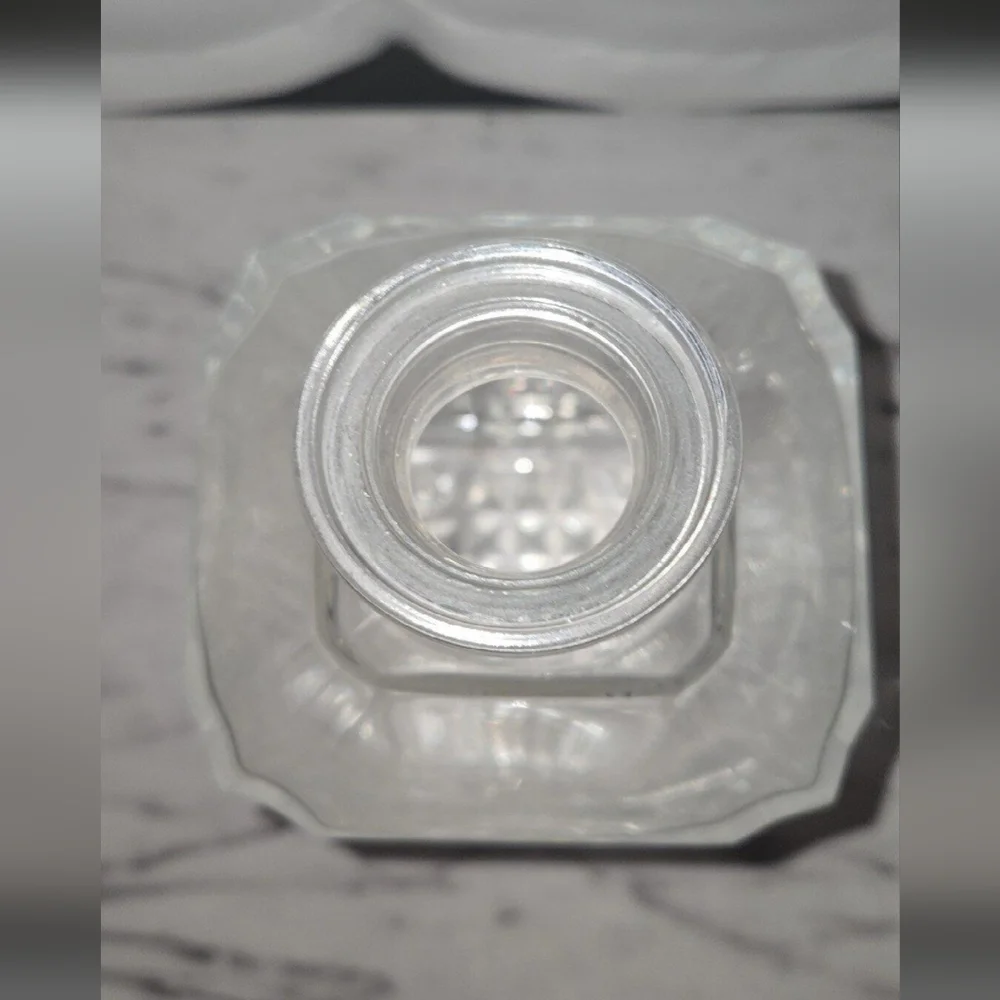 Vintage Diamond Cut Crystal Decanter with Diamond Cut Topper